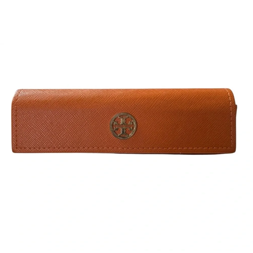 Tory Burch Orange Case Coral Pink & Brown Prescription Reader Glasses